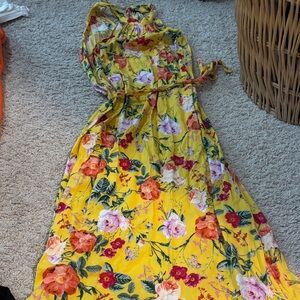Floral Yellow Kids Dress